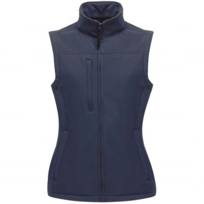 LADIES FLUX SOFTSHELL BODY WARMER, NAVY