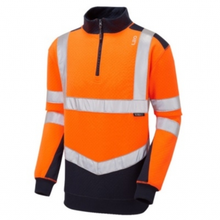 TAPELEY ISO 20471 CL 2 ECOVIZ PC 1/4 ZIP SWEATSHIRT