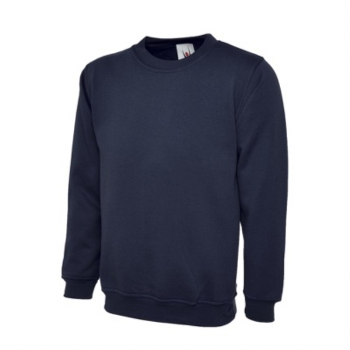 DELUXE LADIES SWEATSHIRT CREW NECK, NAVY