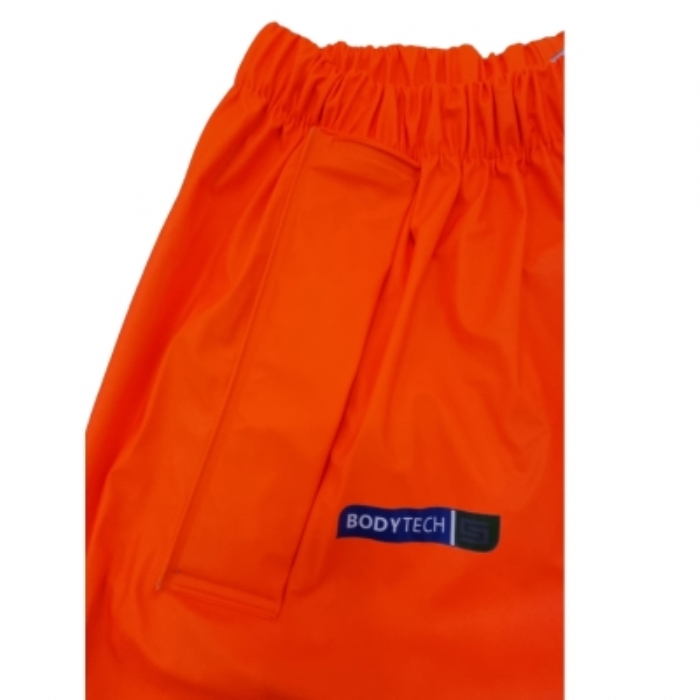 BODYFLEX PU RAIN TROUSER, ORANGE ,2 BANDS