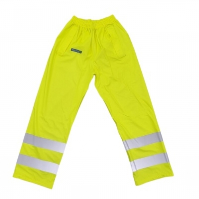 BODYFLEX PU RAIN TROUSER, YELLOW, 2 BANDS