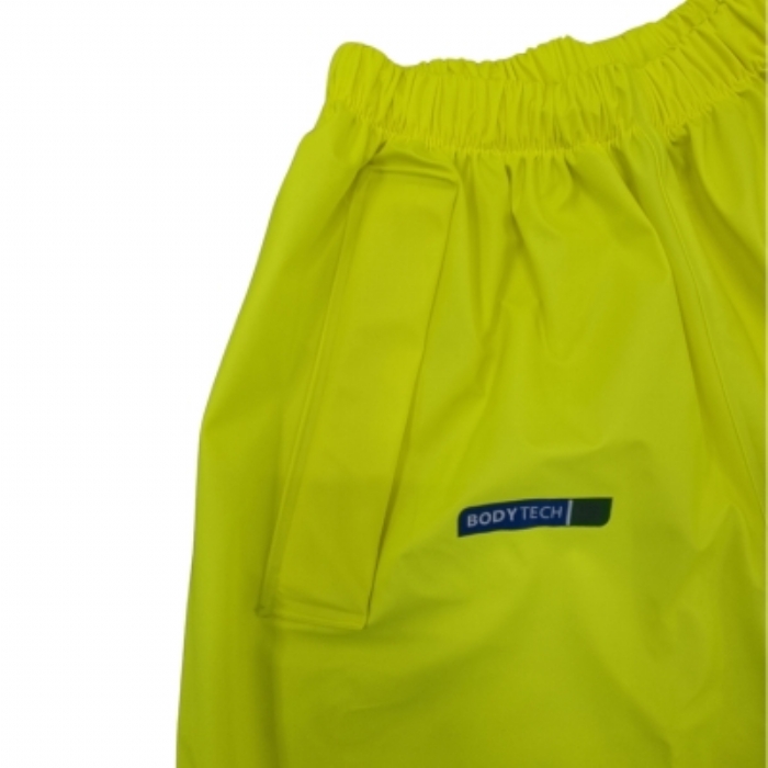 BODYFLEX PU RAIN TROUSER, YELLOW, 2 BANDS