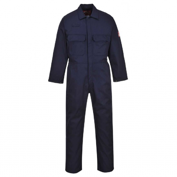 BIZWELD FLAME RETARDANT COVERALL, NAVY