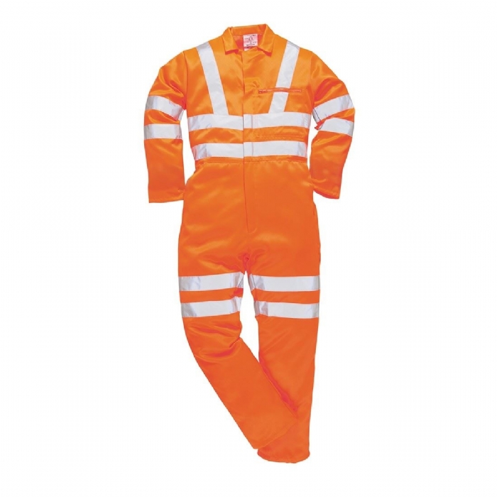 HI VIS POLY-COTTON COVERALL GO/RT ORANGE