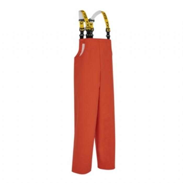 240G PU ELKA CLEANING BIB & BRACE, ORANGE