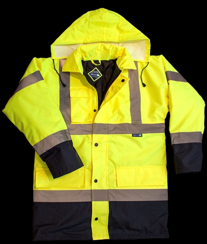 BODYTECH HI VIS TWO TONE JACKET, YELLOW/NAVY