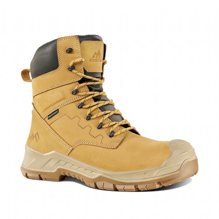 Rock Fall RF752 Hampton Honey High Leg Waterproof Safety Boot with Side Zip