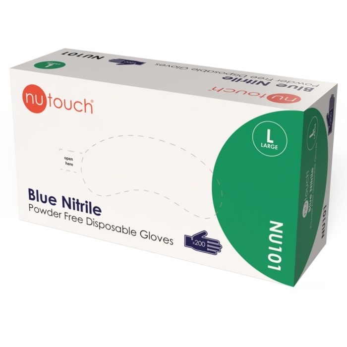 Nutouch Blue Nitrile Powder Free Disposable Glove (200)