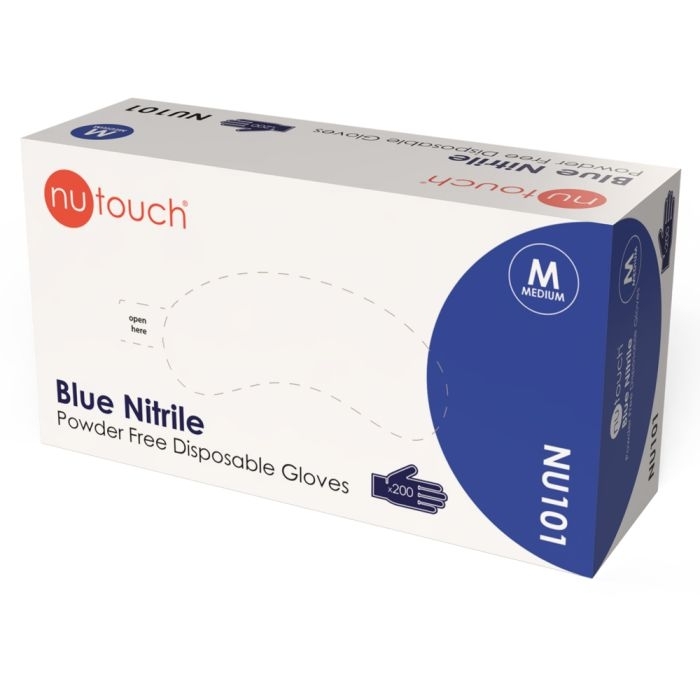 Nutouch Blue Nitrile Powder Free Disposable Glove (200)