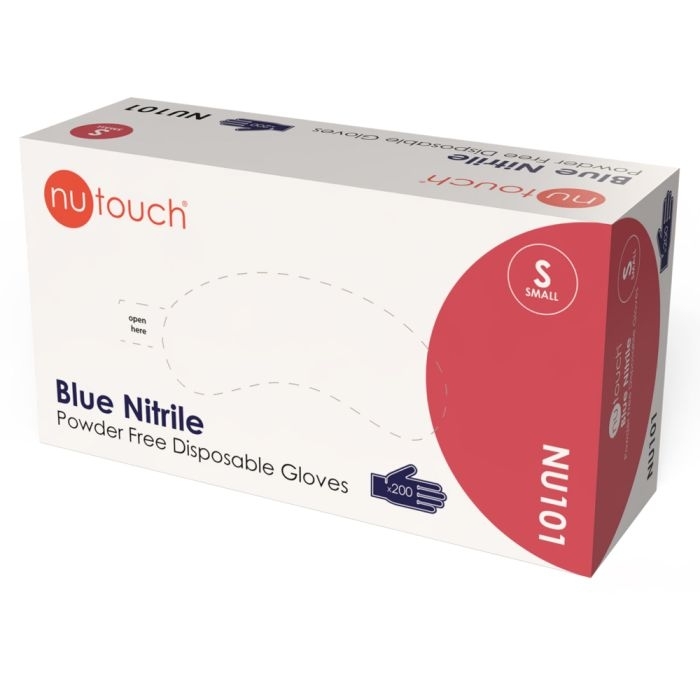Nutouch Blue Nitrile Powder Free Disposable Glove (200)