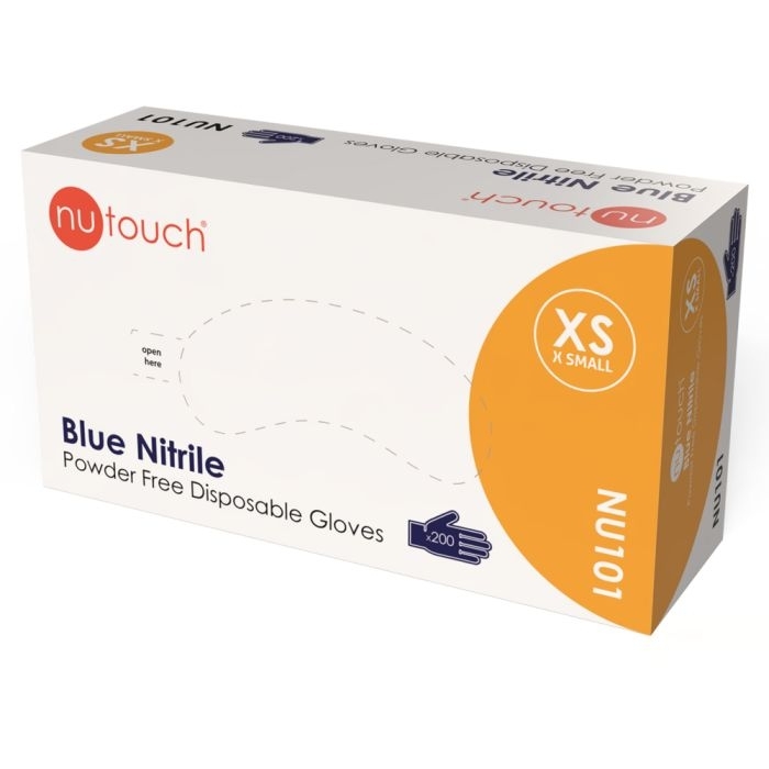 Nutouch Blue Nitrile Powder Free Disposable Glove (200)