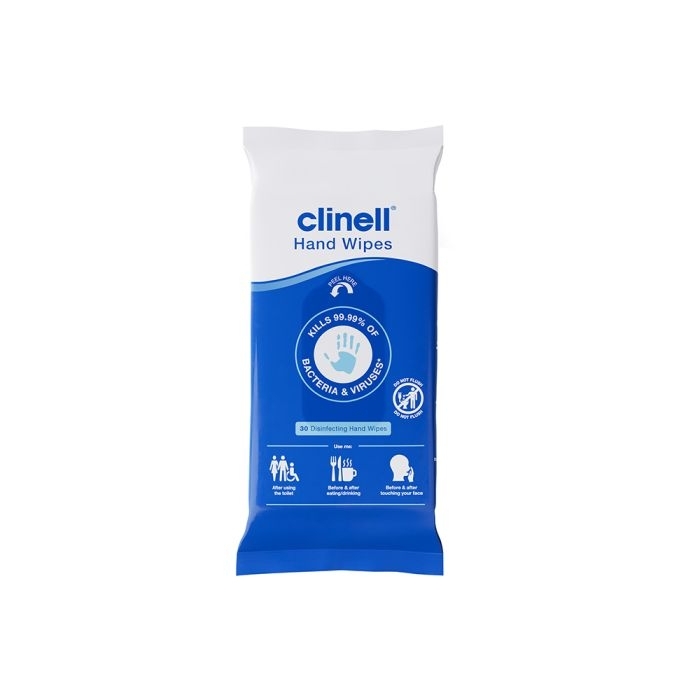 Clinell CAHW30 Antimicrobial Hand Wipes (30)