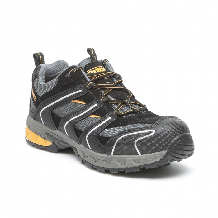 DEWALT Men's Cutter Safety Trainers 200J Steel Toe Cap SB SRA Safety Rating Black and Grey