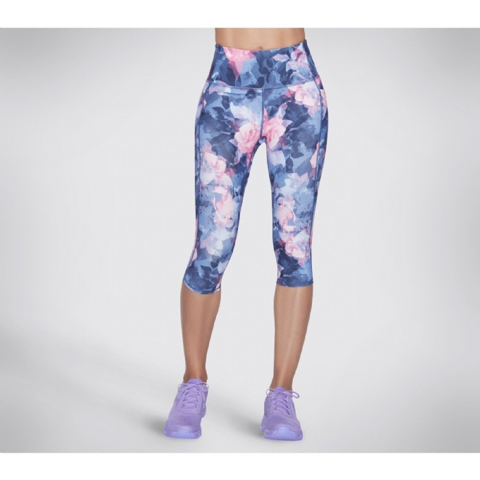 GO WALK HW Summer Rose Capri Leggings