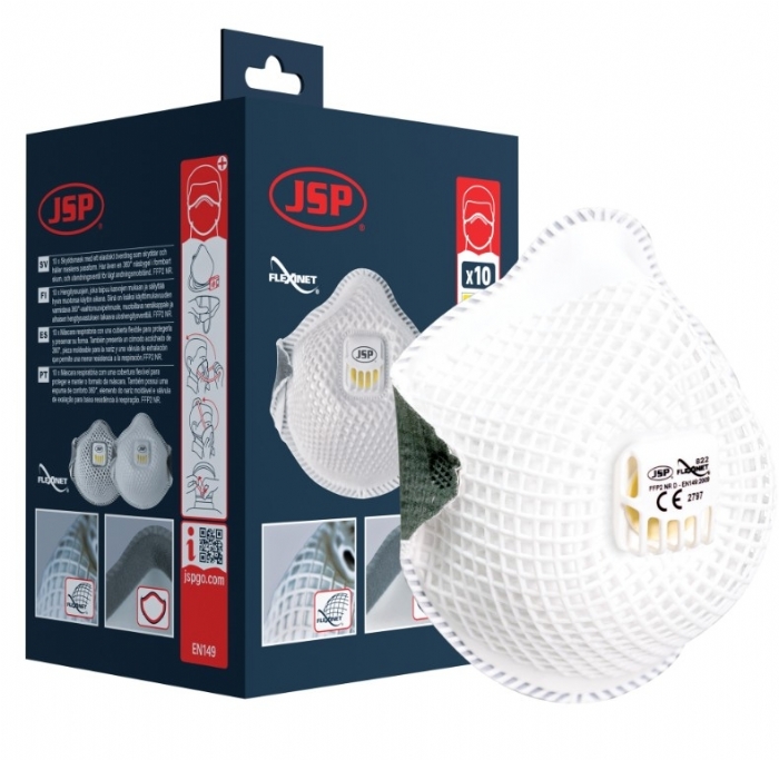 Flexinet® Valved FFP2V Disposable Mask (822) - Medium/Large - Box of 10