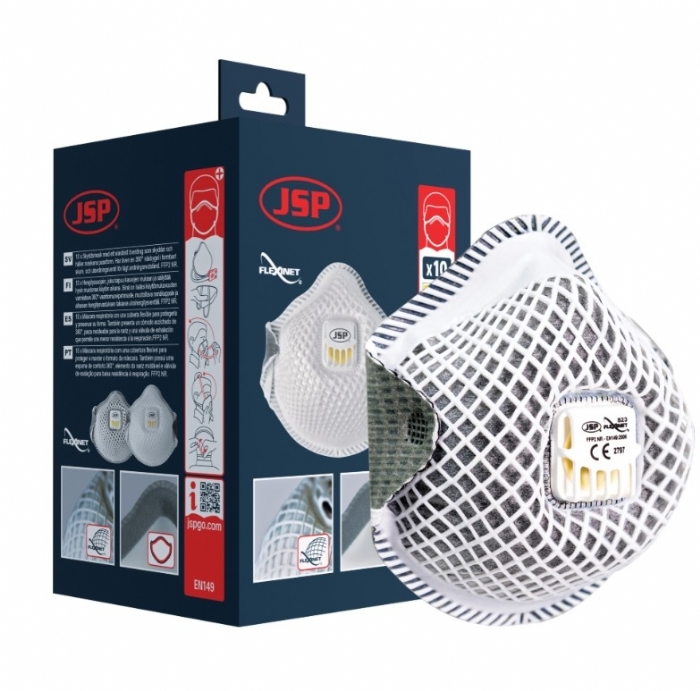 Flexinet® Odour Valved FFP2OV Disposable Mask (823) - Medium/Large - Box of 10