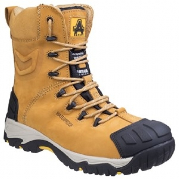 Amblers S3 WP Metal Free Side Zip Honey Safety Boot FS998C