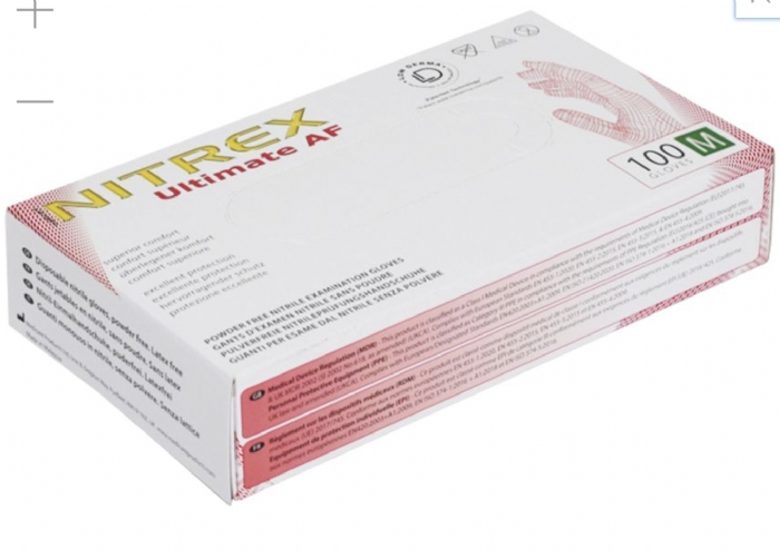 Polyco Healthline GN16 Nitrex Ultimate Accelerator-Free Blue Berry Nitrile Gloves – Latex Free Exam & Medical PPE