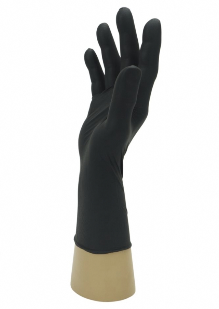 Polyco Healthline Bodyguards GL896 Black Nitrile Powder-Free Disposable Gloves – Latex Free Industrial PPE