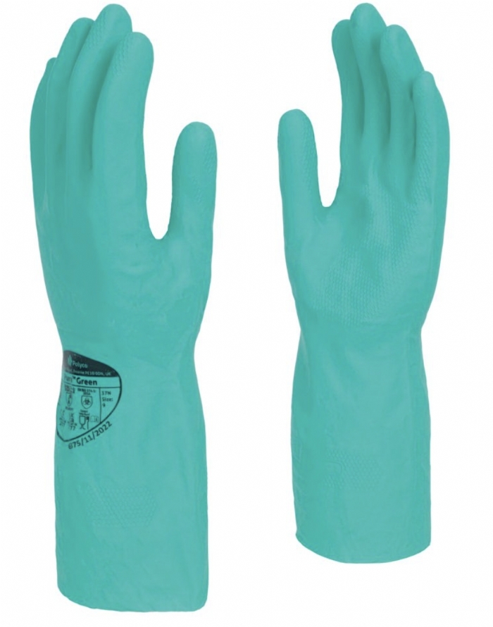 Polyco Pura Nitrile Green Household Gloves