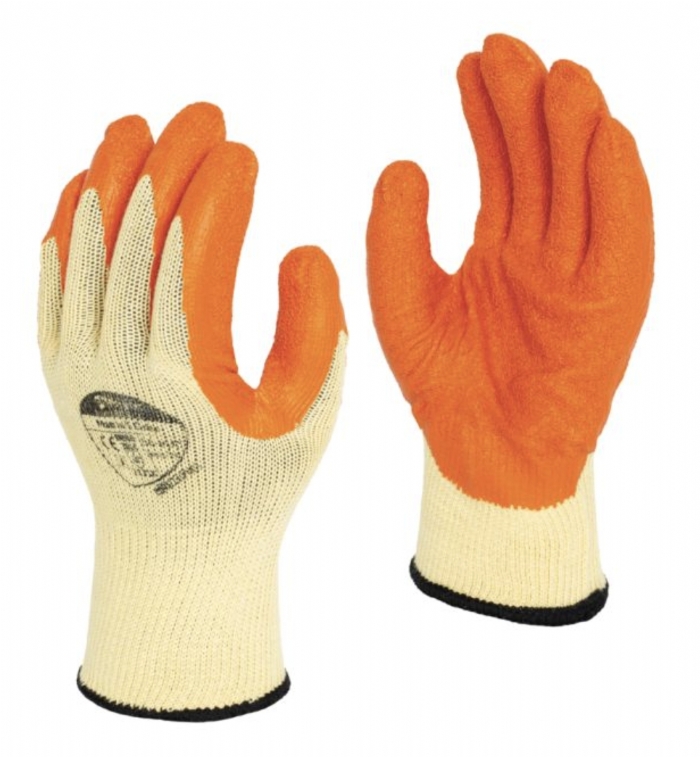 Polyco Matrix S Grip Orange Crinkle Latex Palm Coated Glove