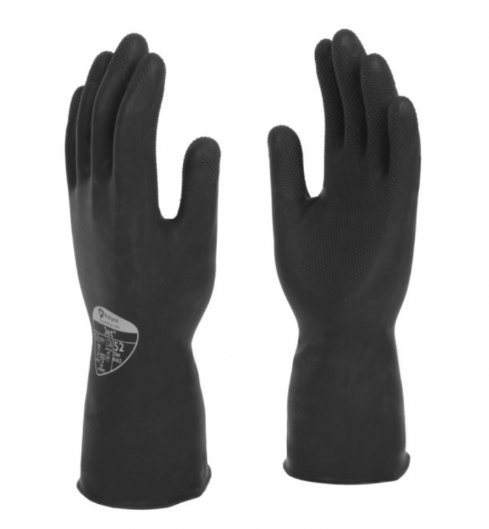 Polyco Jet 31 cm Heavy Duty Natural Rubber Flock Lined Glove
