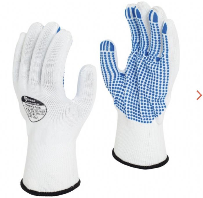 Polyco Matrix D Grip White PVC Dot Palm Coated Glove
