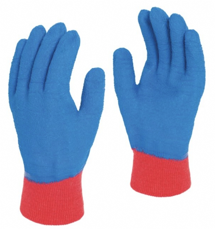 Polyco Blue Grip Full Crinkle Latex Coated Glove