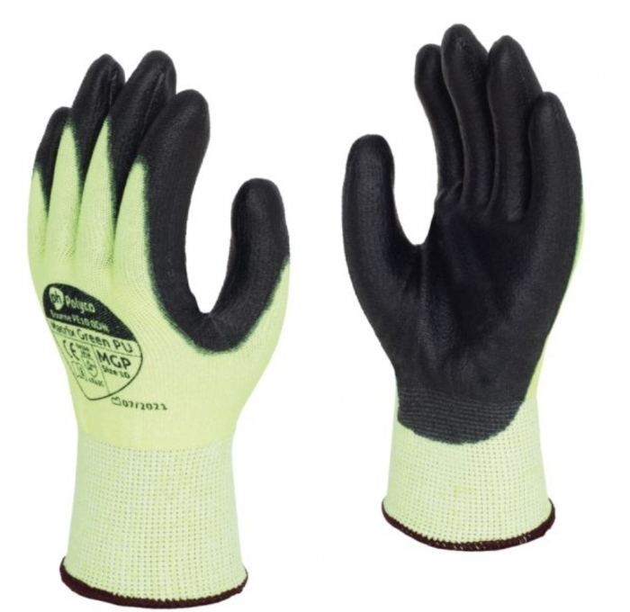 Polyco Matrix Green PU Palm Coated Cut Resistant Glove