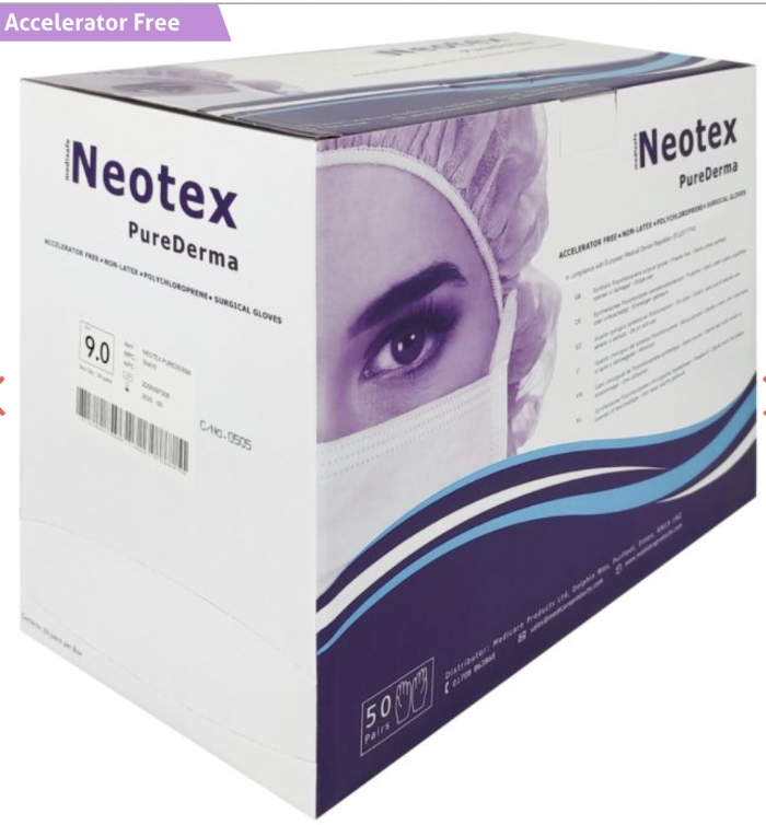 Polyco Neotex PureDerma Latex Free Accelerator-Free Surgeons Glove