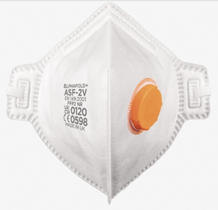 ASFS-2V Alpha Fold+ S | FFP2V Fold-Flat Respirator Small