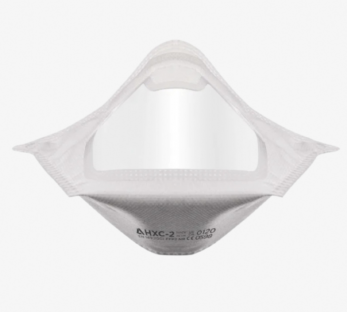 HXC-2 Clear Panel Horizontal Fold Flat Medium | FFP2 Respirator