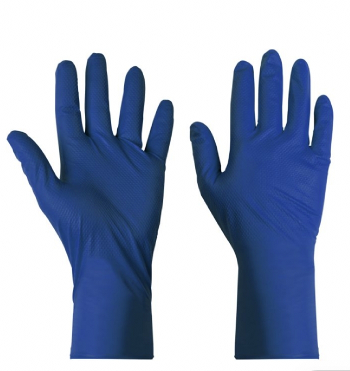 Supertouch Diamond Grip Extended Cuff Nitrile Gloves