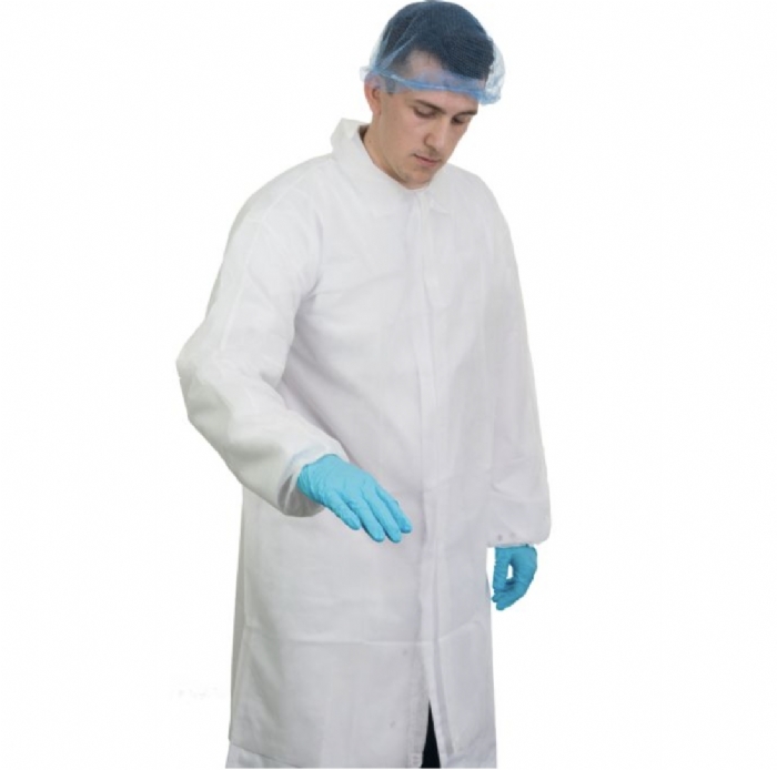 Supertouch Velcro Non-Woven Visitor Coats with Elasticated Cuffs