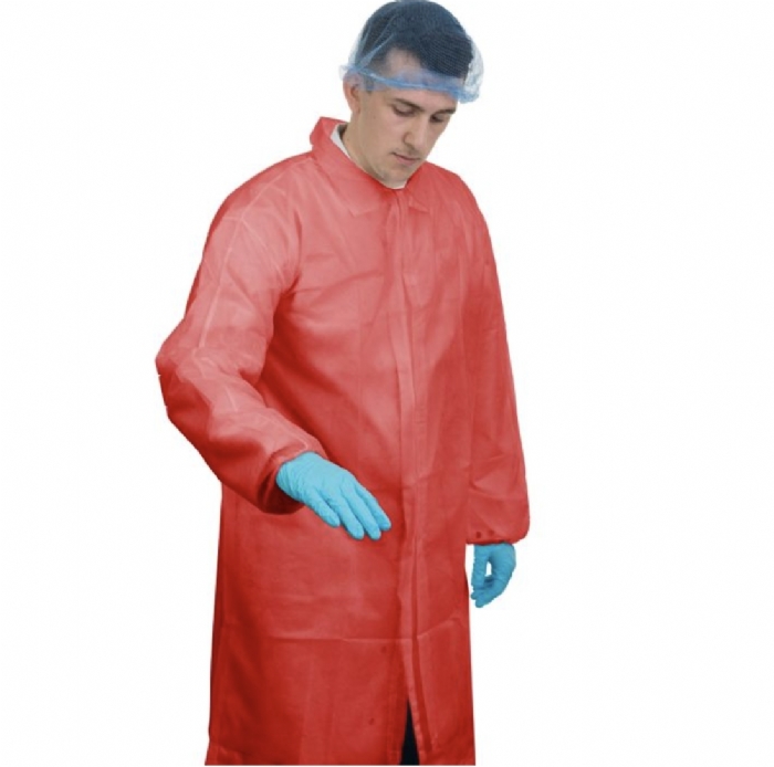 Supertouch Velcro Non-Woven Visitor Coats with Elasticated Cuffs