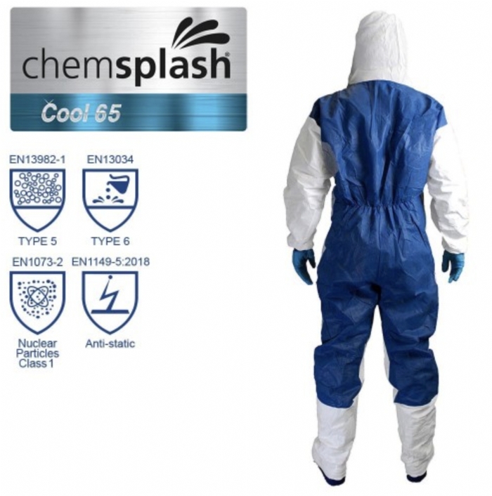 Chemsplash Cool 65 Protective Coverall Type 5/6 – Style No. 2510