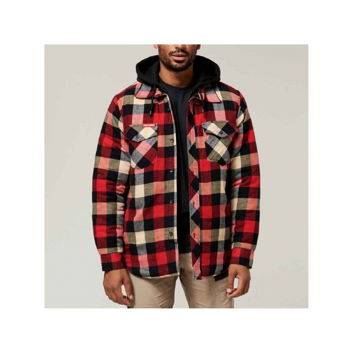Hard Yakka Quilted Flannel Shacket – Insulated Work Shirt Jacket