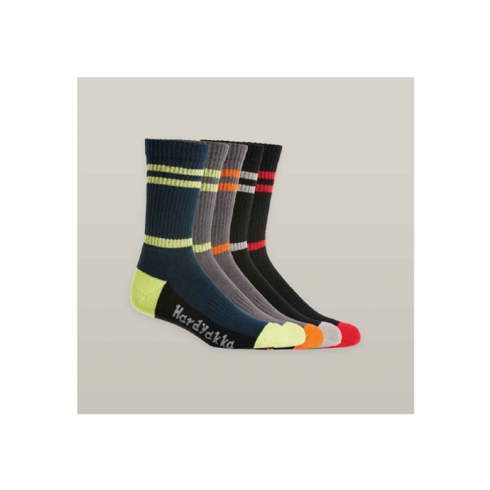 Hard Yakka Crew Work Sock Five Pack – Durable Cushioned Workwear Socks