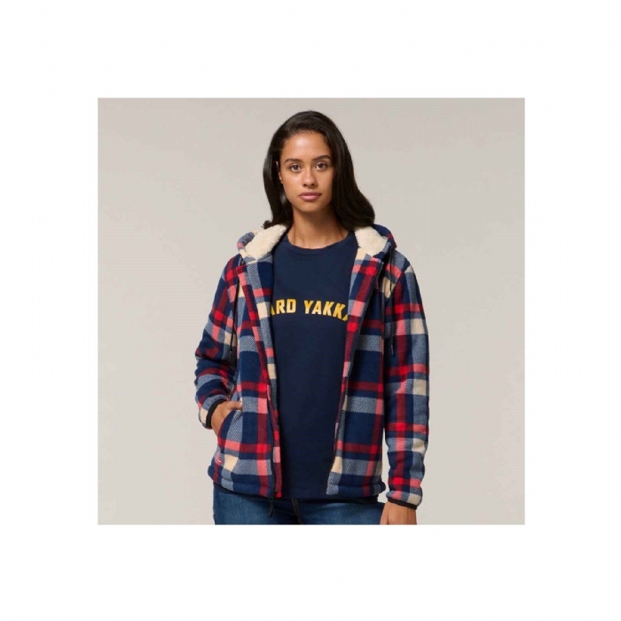Hard Yakka Check Zoodie – Full Zip Checked Work Hoodie