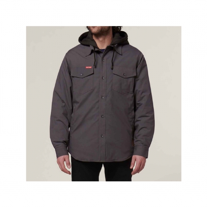 Hard Yakka Quilted Solid Shacket – Insulated Work Shirt Jacket