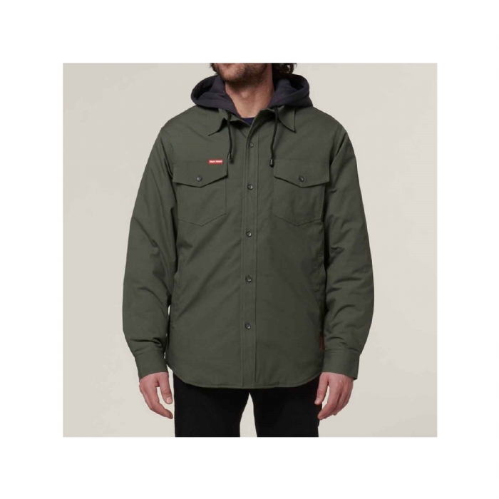 Hard Yakka Quilted Solid Shacket – Insulated Work Shirt Jacket