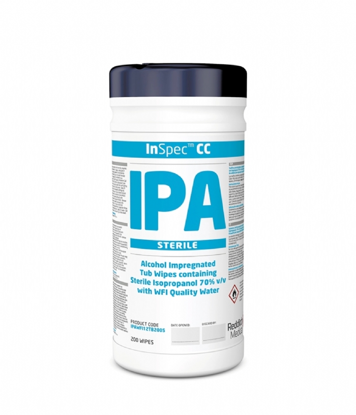 InSpec IPA Solution & Wipes (Sterile) | 70% Isopropyl Alcohol Cleanroom Disinfectant