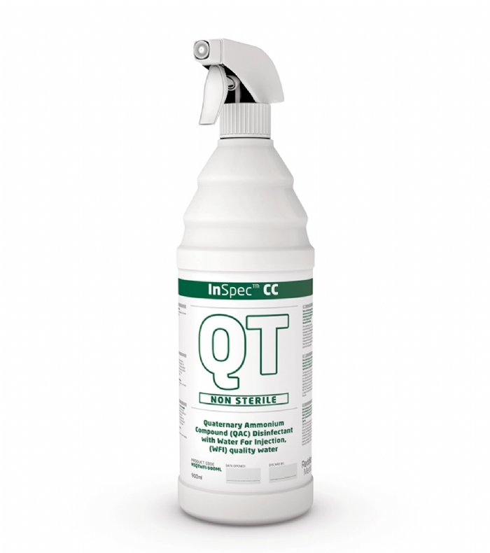 InSpec QT Biocide Solution & Wipes (Non-Sterile) | Quaternary Ammonium Cleanroom Disinfectant