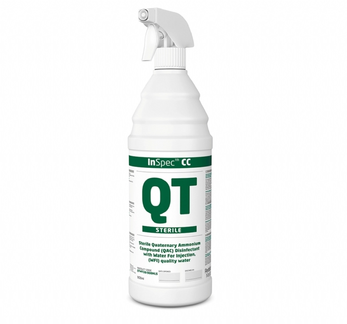 InSpec QT Biocide Solution & Wipes (Sterile) | Quaternary Ammonium Cleanroom Disinfectant