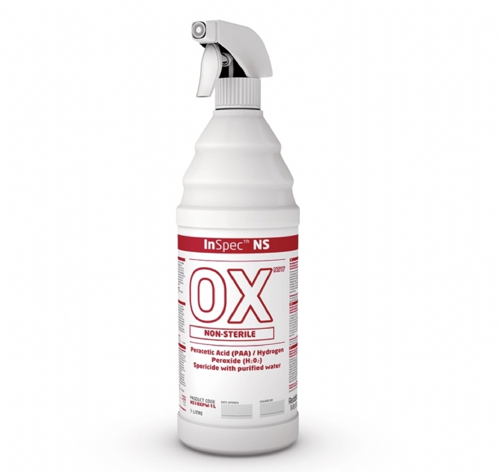 InSpec OX Sporicidal Disinfectant Solution (Non-Sterile) | Cleanroom Sporicide for GMP Use