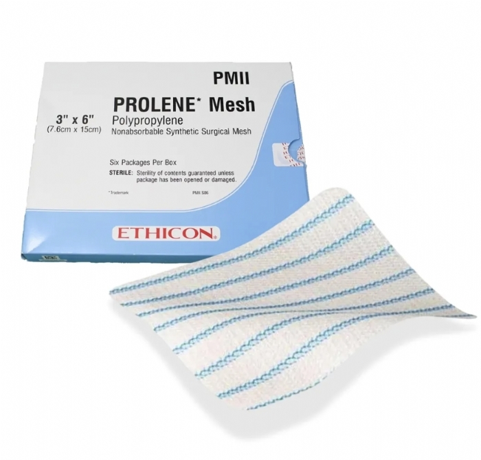 Ethicon PROLENE Polypropylene Flat Mesh Non-Absorbable Surgical Hernia Repair Mesh – 15 cm × 7.5 cm – Rectangle – Hernia Mesh & Fixation – PMR3 (Box of 3)